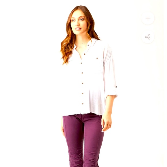 XCVI Jetter Pants, Burgundy- NWT Size L - Picture 6 of 6